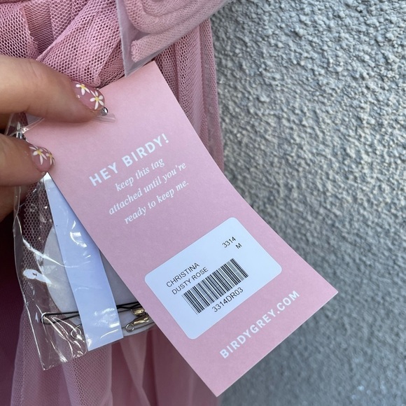 Birdy Grey Dusty Rose Christina Bridesmaid Dress New With Tags! - Picture 10 of 13